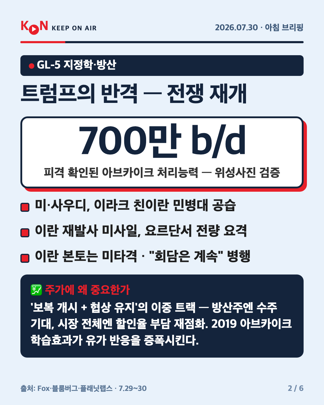 트럼프의 반격 — 전쟁 재개 카드